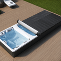 Nouvelle couverture de spa de nage  enroulable 100 % étanche, couverture de bain pour piscine