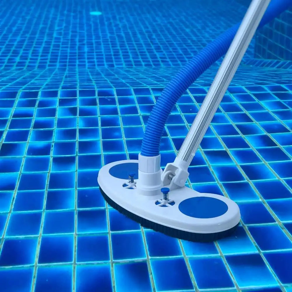 Tête d'Aspiration pour Piscine avec Brosse - Outil de Nettoyage Sous-Marin pour Fond et Parois